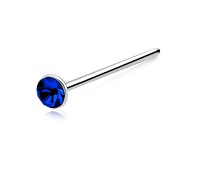 2.2mm Bezel Set Stone  Straight Nose Stud Silver NSKA-58